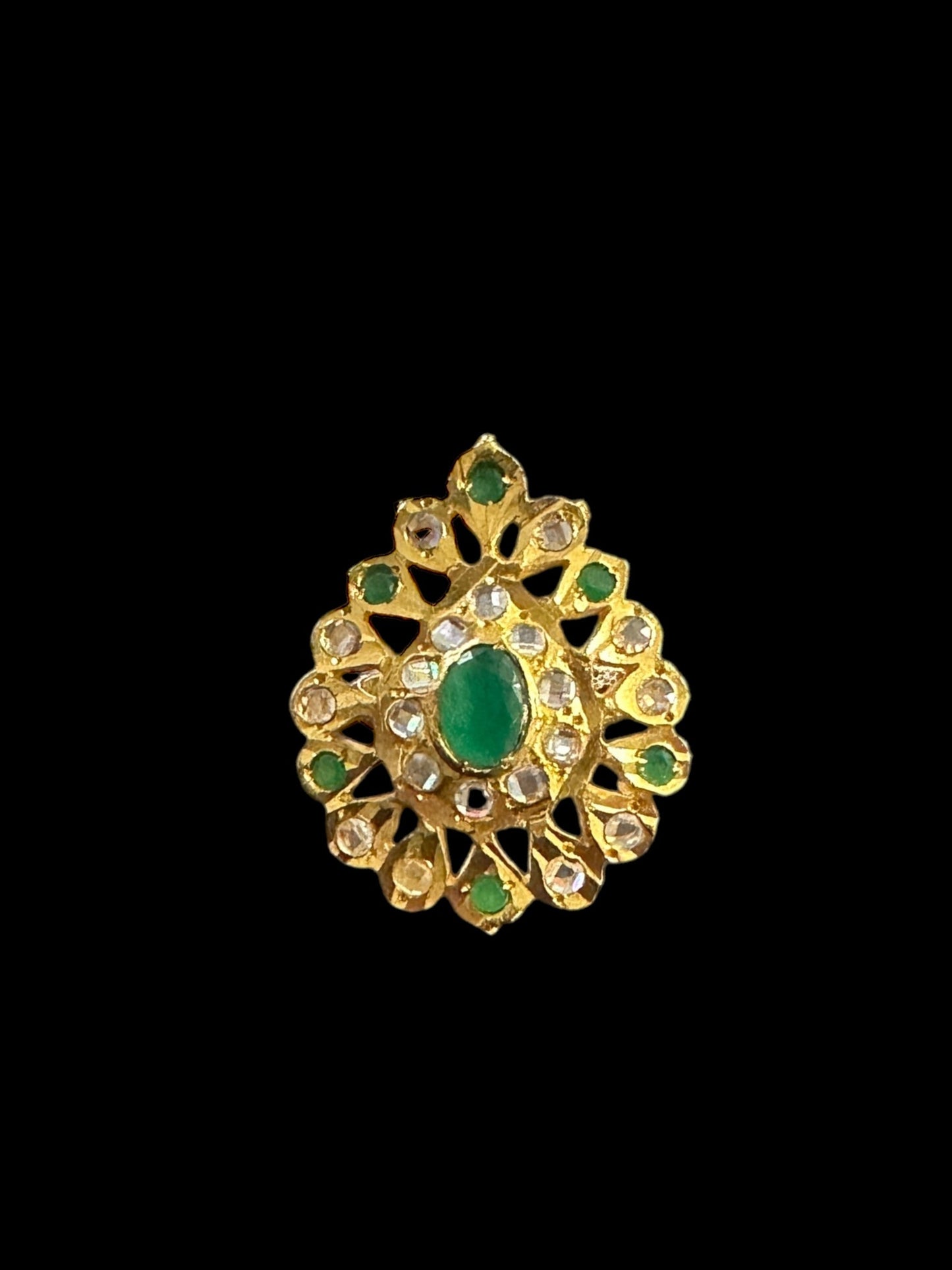 DJR9 Rida  statement  ring in green    ( READY TO SHIP )