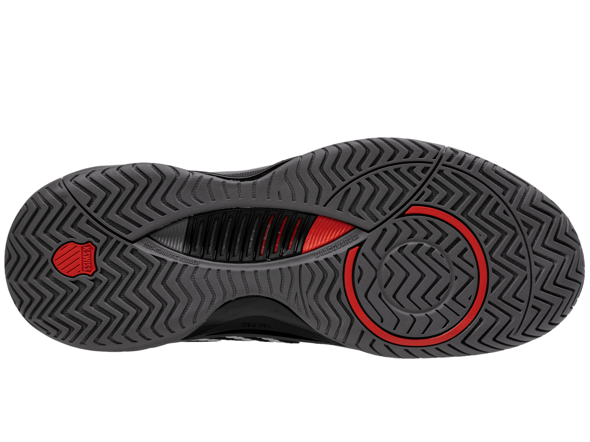 09071-038-M | HYPERCOURT SUPREME 2 | BLACK/STEEL GRAY/FIREY RED