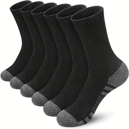 Maven Men's Breathable Crew Socks One Size 6 Pairs