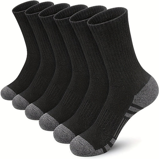 Maven Men's Breathable Crew Socks One Size 6 Pairs