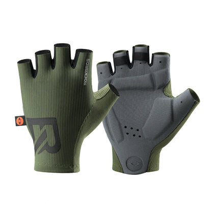 ROCKBROS Elastic Interface® Half-Finger Gel Padded Cycling Gloves - Triathlete Store