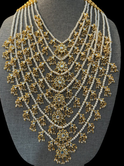 SAT109 ANSA 7 layer satlada in kundan and pearls ( READY TO SHIP )