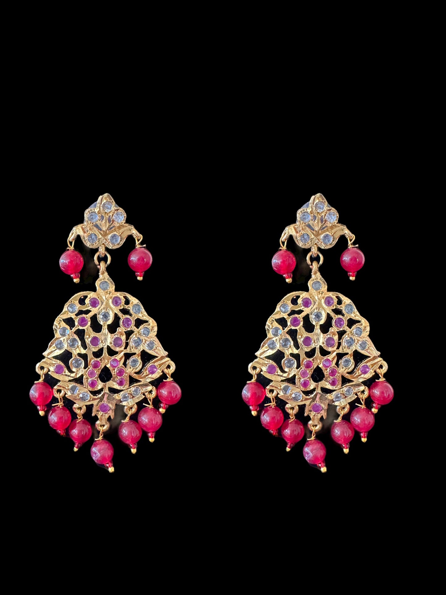 DLN54 Aabha chandan haar (rubies)( SHIPS IN 4 WEEKS )