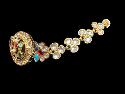 C335 kundan choker set - Navratan ( READY TO SHIP )