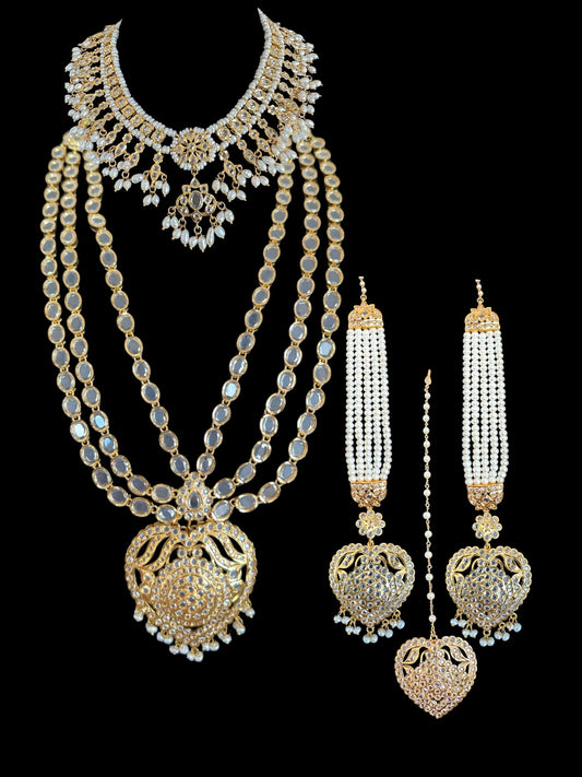 BR493 Nazia bridal set with fresh water pearls ( SHIPS IN 3 WEEKS )