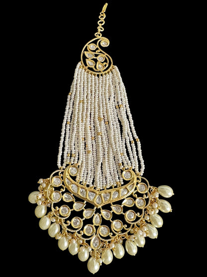 DJHR88 Gold plated high quality Polki jhoomar  ( READY TO SHIP )