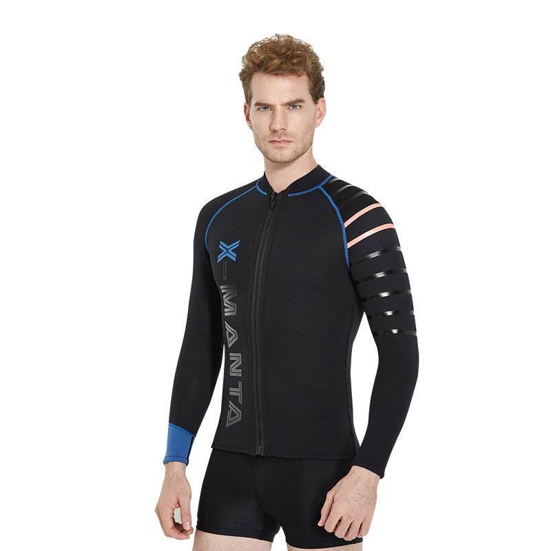 Long-sleeved winter swimsuit padded warm jacket