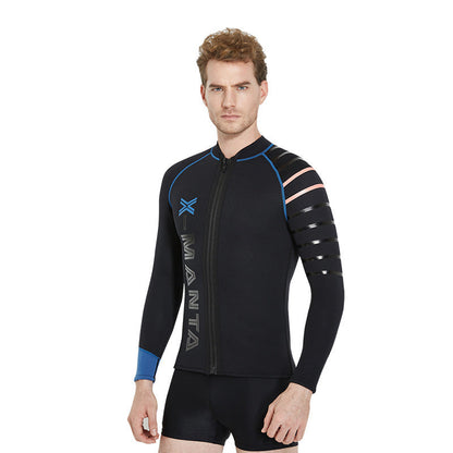 Long-sleeved winter swimsuit padded warm jacket