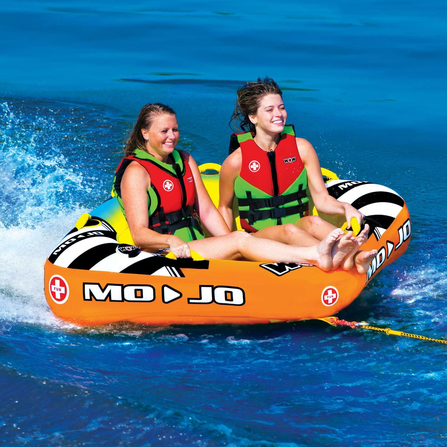 WOW Sports Mojo 1-2 Person Towable Water Tube For Pool and Lake (16-1060)