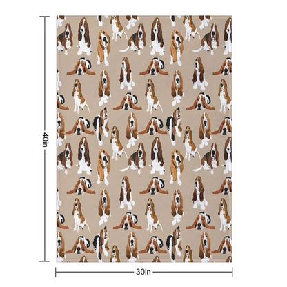 Basset Hound Throw Blanket