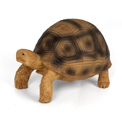 Realistic Resin African Spurred (Sulcata) Tortoise Figurine