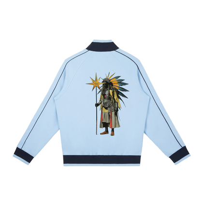 AmaruKhan Hebrews Color Block Raglan Sleeve Zip Track Jacket