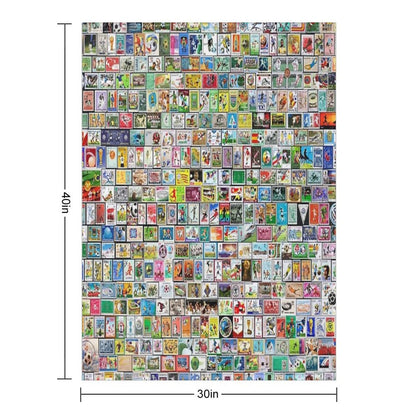 Soccer Stamps Throw Blanket