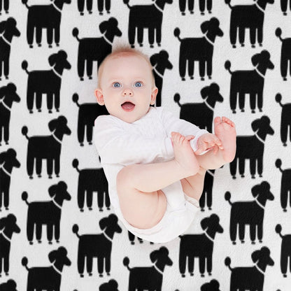 Black Poodle(s) Throw Blanket