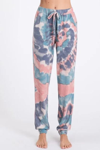 BiBi Tie Dye French Terry Casual Pants