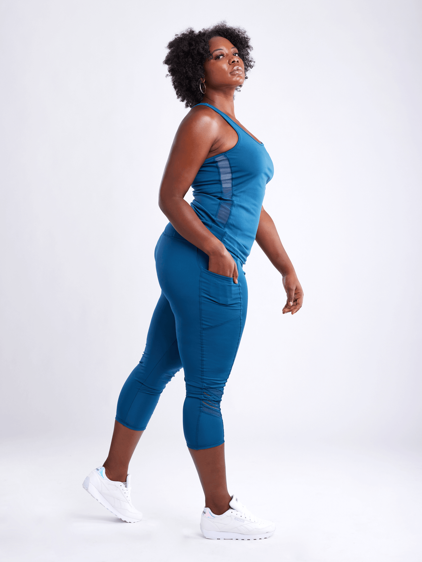 JupiterGear High-Waisted Pilates Leggings with Side Pockets & Mesh Panels