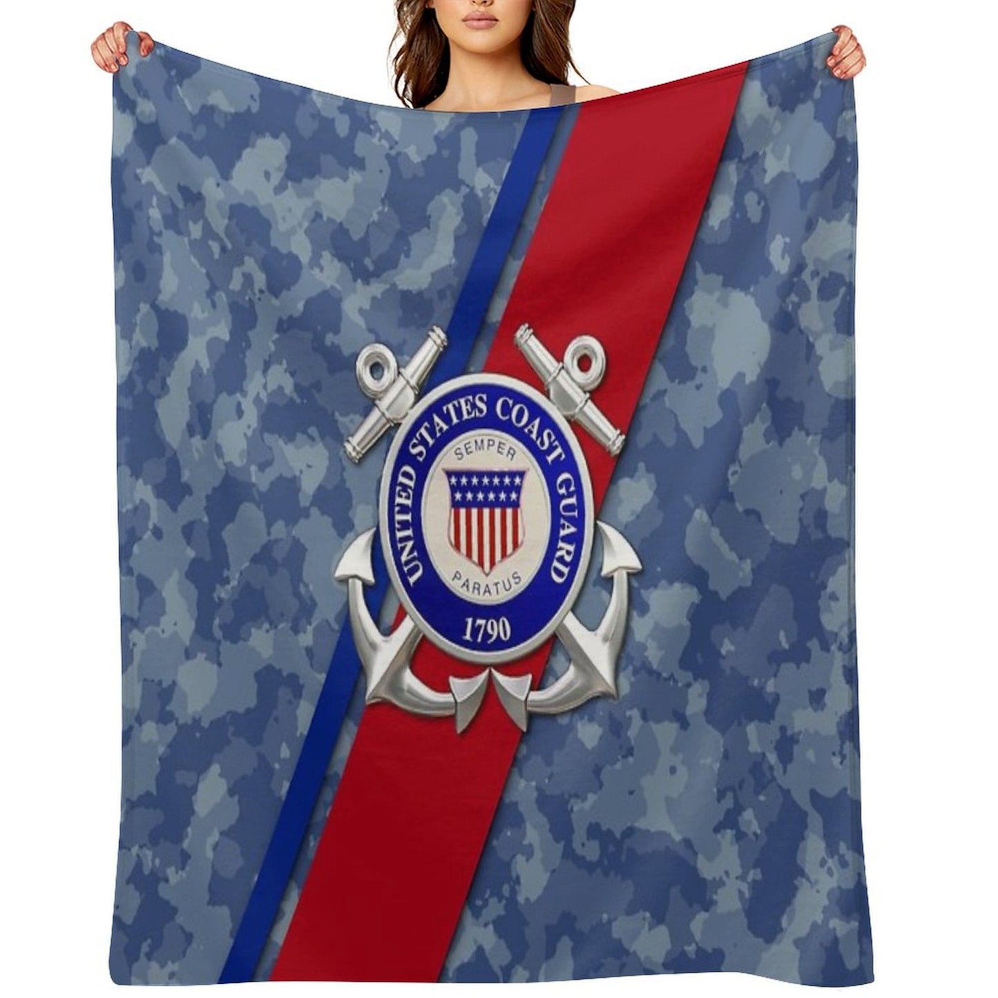 US Coast Guard Throw Blanket
