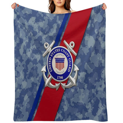US Coast Guard Throw Blanket