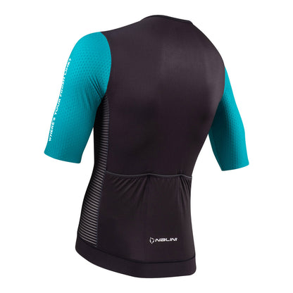 2024 Nalini LASER Men's Cycling Jersey (Turquoise/Black) S-3XL