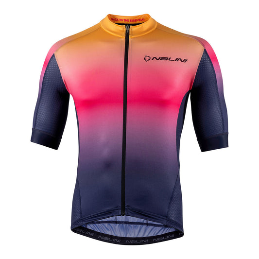 Nalini BAS SPEED Men's Cycling Jersey (Orange/Blue) S, XL