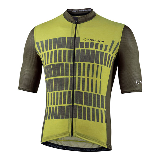 Nalini BAS WOOL GRAVEL Men's Cycling Jersey (Olive Green/Light Green) S, M, 2XL