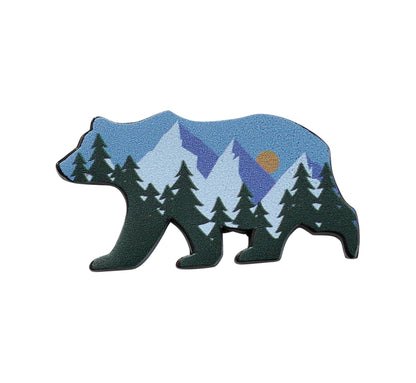 Mountain Bear Sunset Enamel Pin