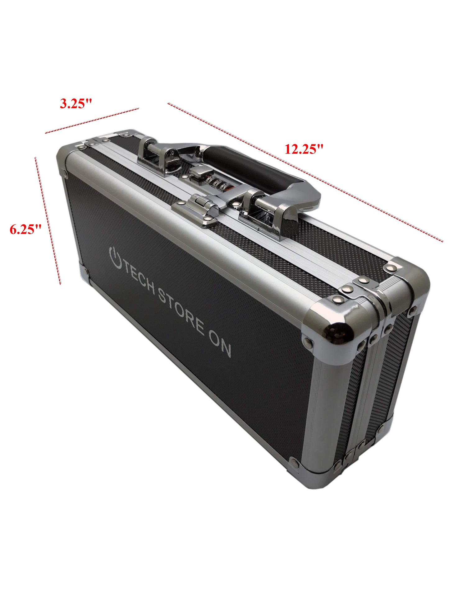 Aluminum USB Drive Organizer Case (24 + 2 Slots with Handle) – Shockproof Antistatic Storage Box with Lock