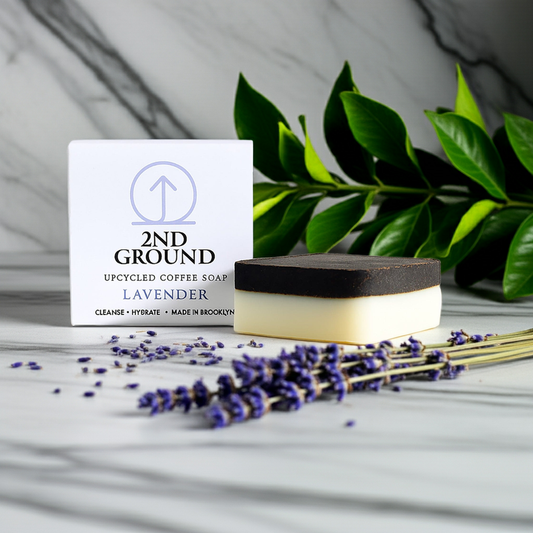 Lavender Upcycled Coffee Soap – Cleanse + Hydrate