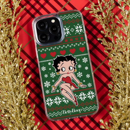 Betty Boop Happy Holidays HD Apple iPhone 13 Series Mag-Safe Phone Case