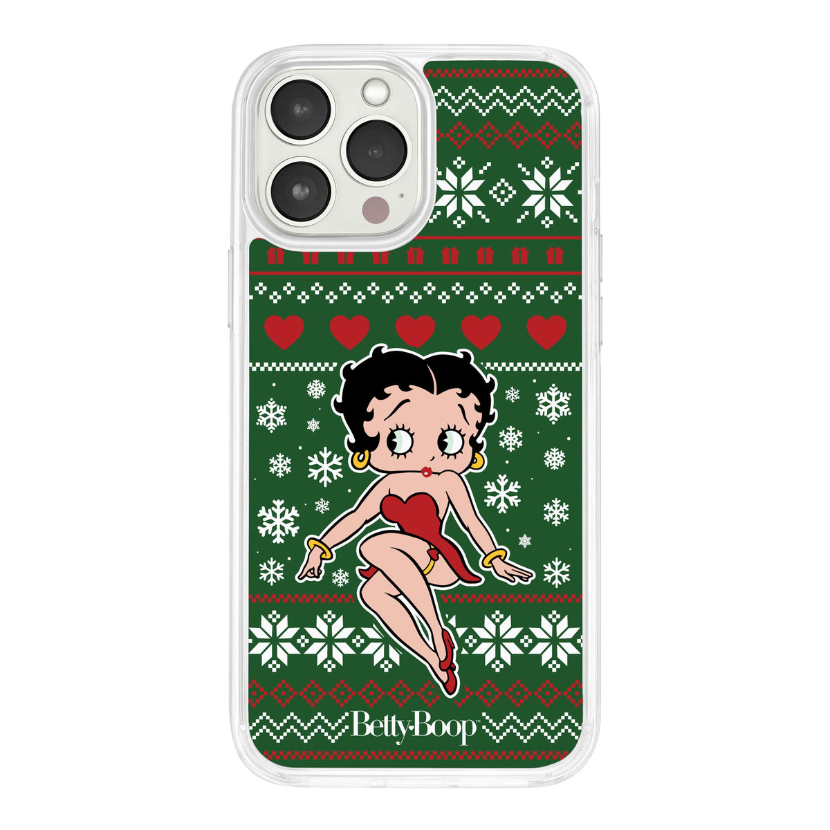 Betty Boop Happy Holidays HD Apple iPhone 12 Series Mag-Safe Phone Case