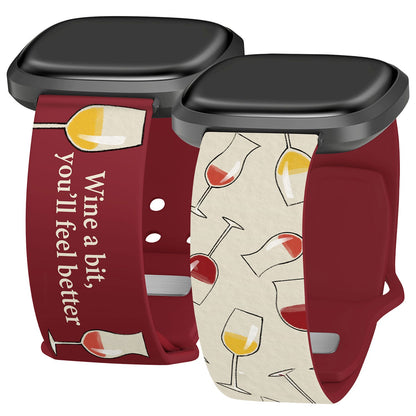 Wine, Beer, & Booze HD Fitbit Versa 3 & Sense 1 Watch Band