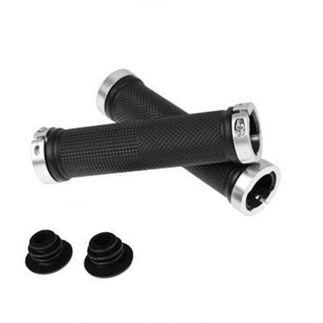 1 pair  Road Cycling Handlebar Grips Anti-Skid Rubber Bicycle Grips Mountain Bike Lock On Bicycle Handlebars End Grips Handle Grip With Aluminum Lock Bike Grip For Scooter Cruiser Tricycle Wheel Chair Mountain Road Urban Foldable Bike