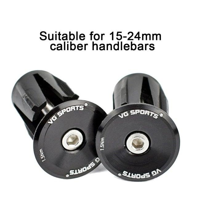 1 Pair Road Folding Bike Handlebar Grip Ends Cap Racing Cycling Handle Bar Plugs Outdoor Cycling Aluminum Bike Handlebar End Plugs Expanding Locking Bar End Caps For Road Bike Mountain Bike