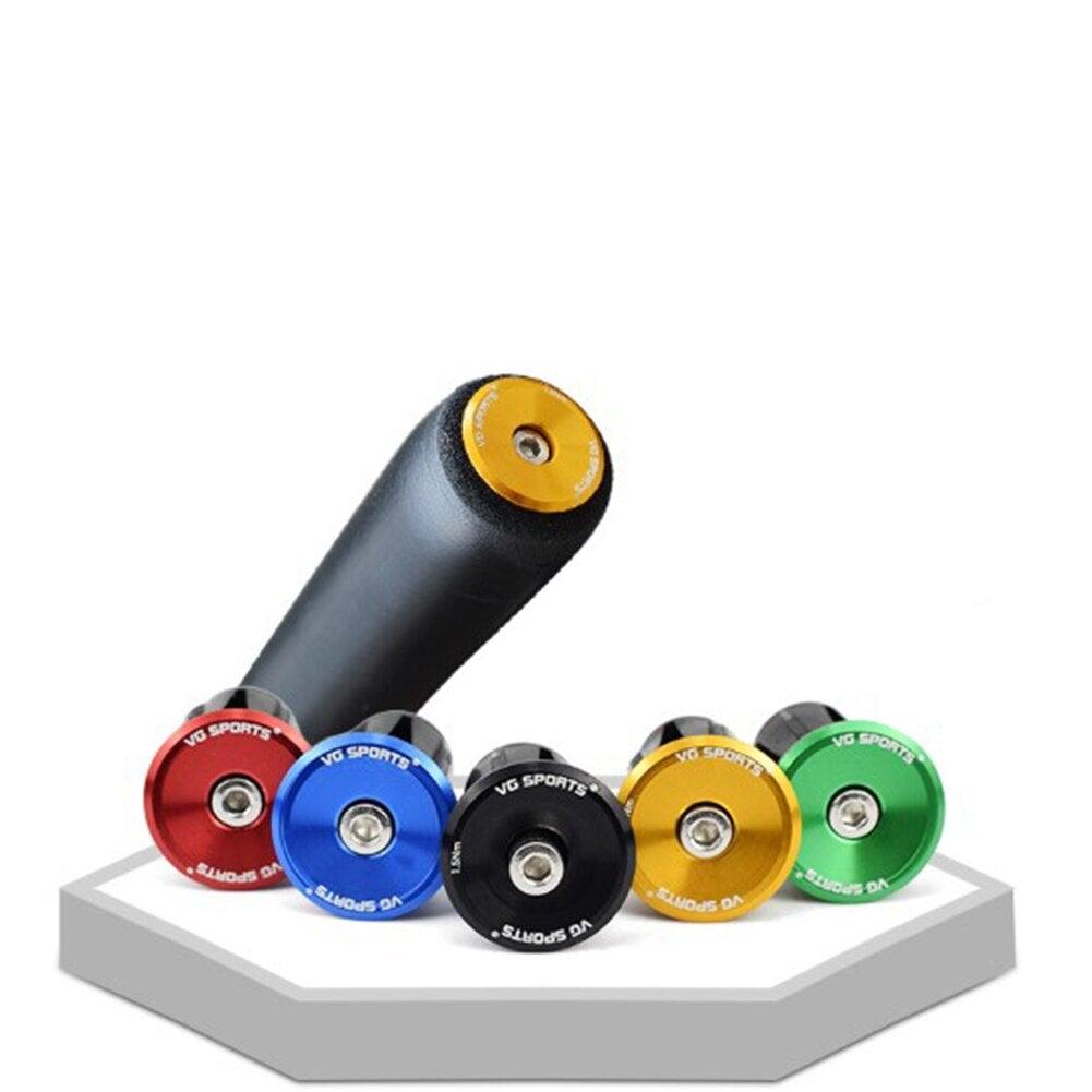 1 Pair Road Folding Bike Handlebar Grip Ends Cap Racing Cycling Handle Bar Plugs Outdoor Cycling Aluminum Bike Handlebar End Plugs Expanding Locking Bar End Caps For Road Bike Mountain Bike