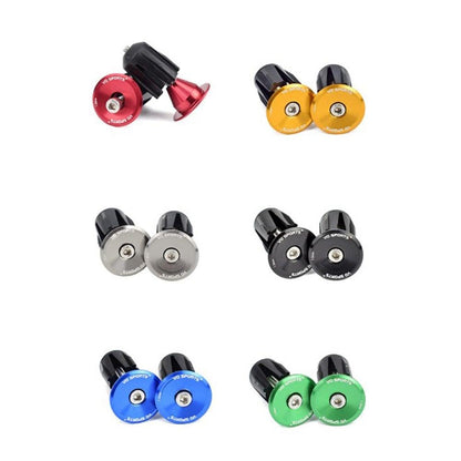 1 Pair Road Folding Bike Handlebar Grip Ends Cap Racing Cycling Handle Bar Plugs Outdoor Cycling Aluminum Bike Handlebar End Plugs Expanding Locking Bar End Caps For Road Bike Mountain Bike