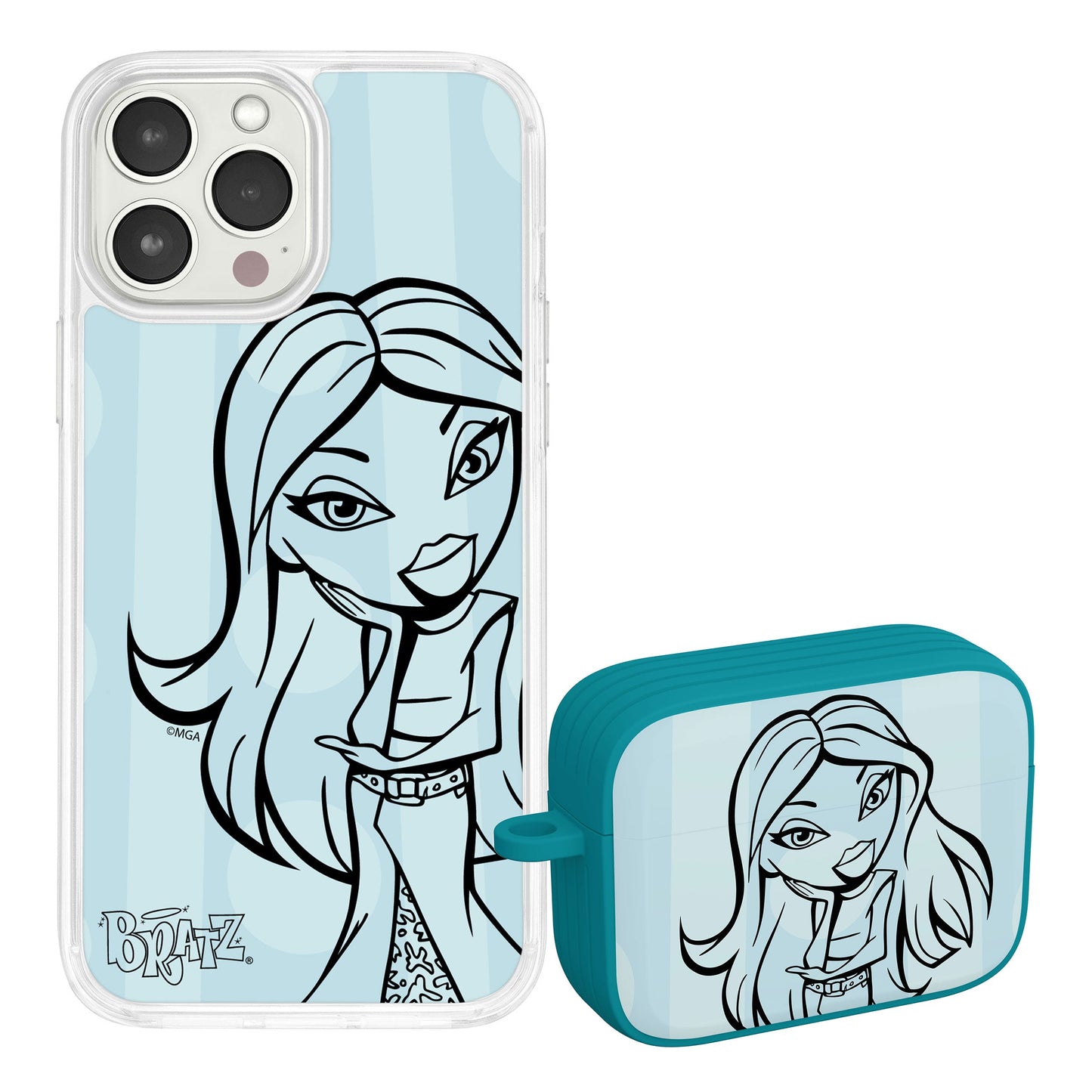 Bratz® Passion For Fashion HD Apple iPhone 15 Mag-Safe Phone Case and AirPods Pro Combo Package