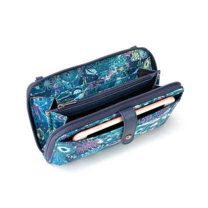 Smartphone Wallet - EcoTwill - Royal Blue Seascape