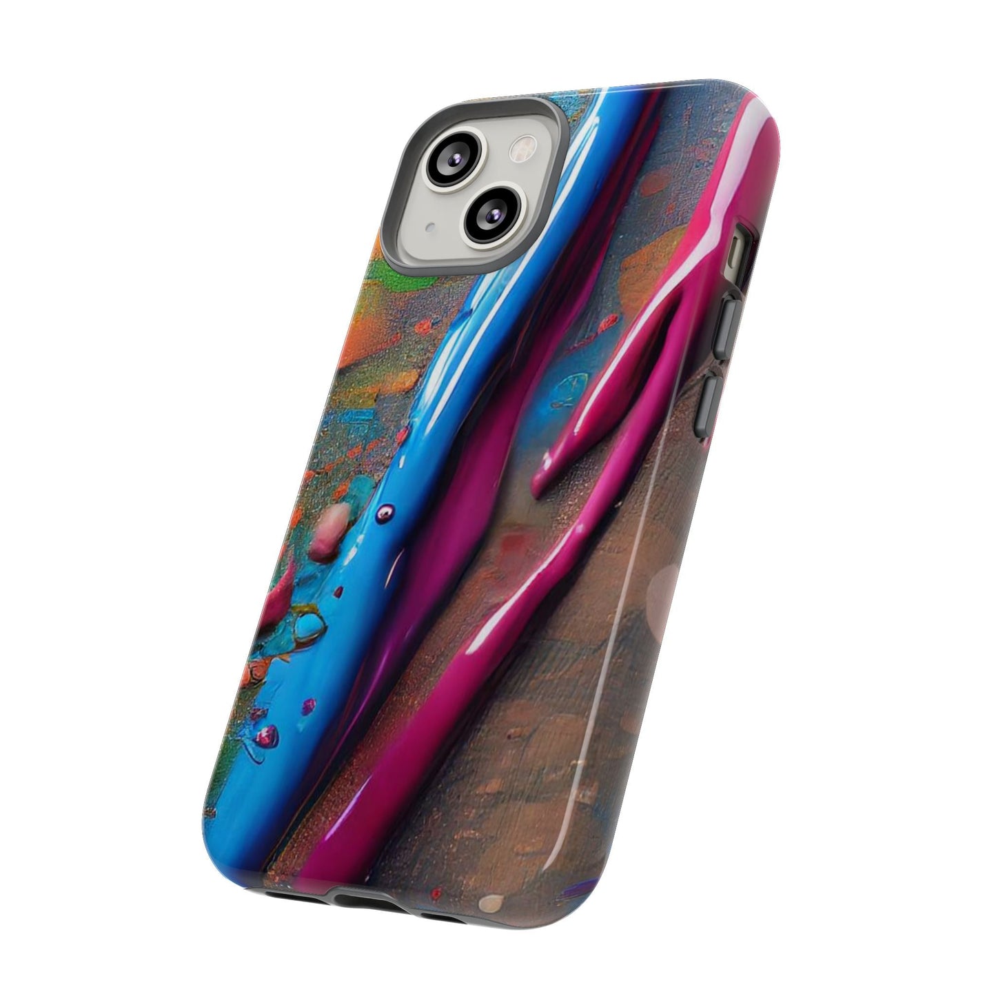 Colorful Artistic Paint Splatter Tough Phone Case