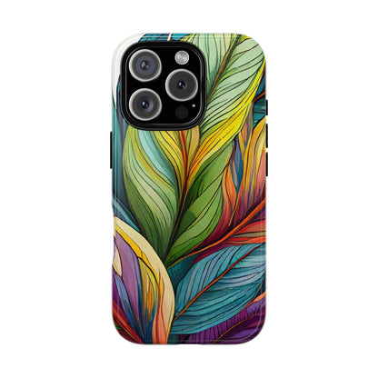 Vibrant Tropical Leaf Tough Phone Case