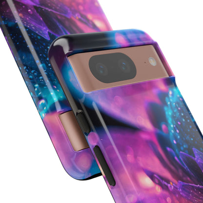 Vibrant Blue And Purple Flower Tough Phone Case