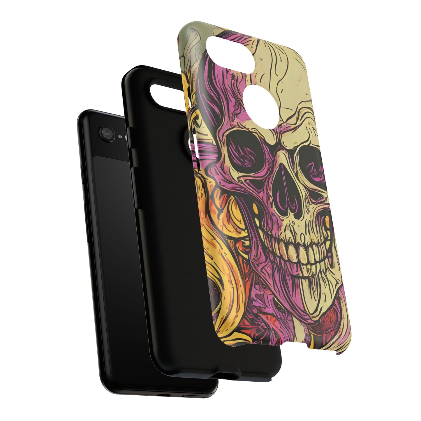 Abstract Purple Skull Tough Phone Case