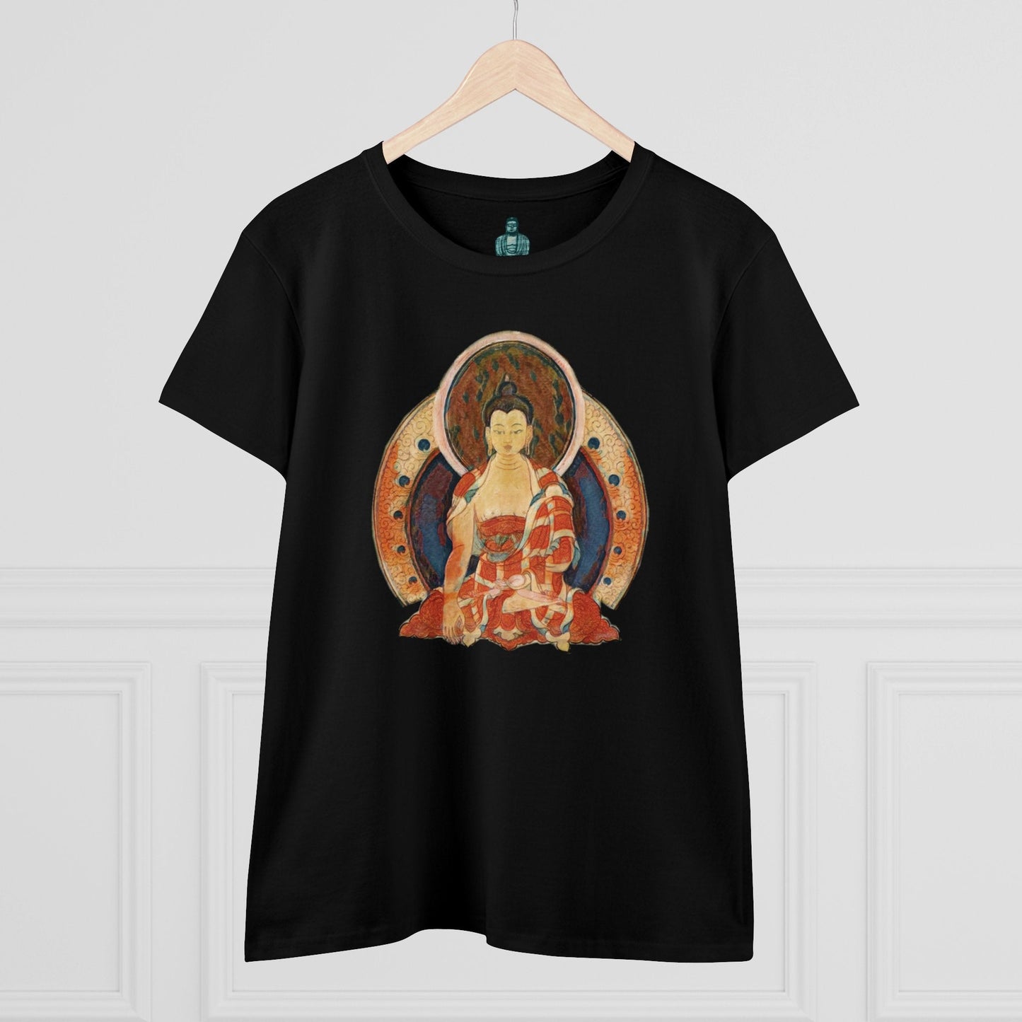 Buddha Gouache Print Women's Cotton Tee