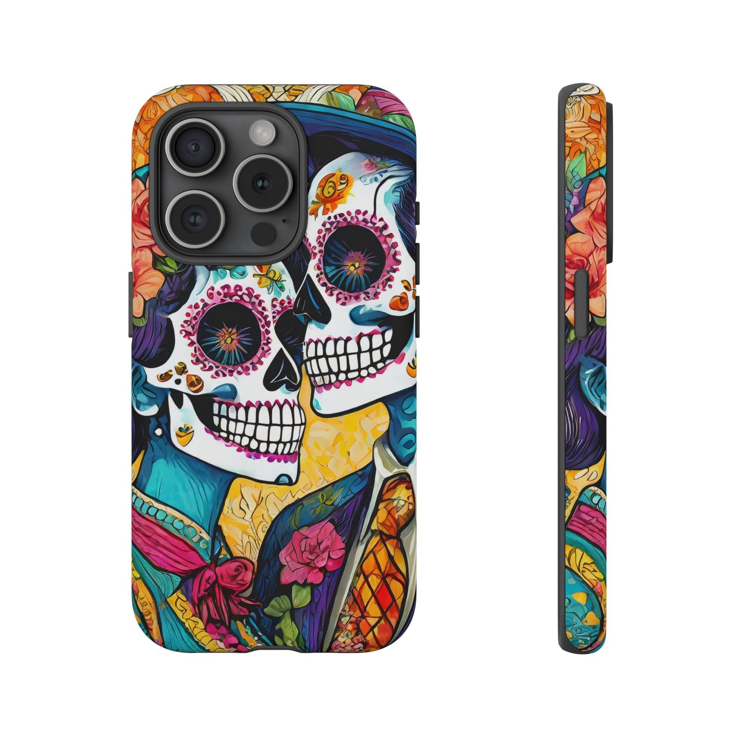 Loving Sugar Skull Couple Tough Phone Case