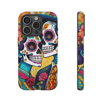 Loving Sugar Skull Couple Tough Phone Case