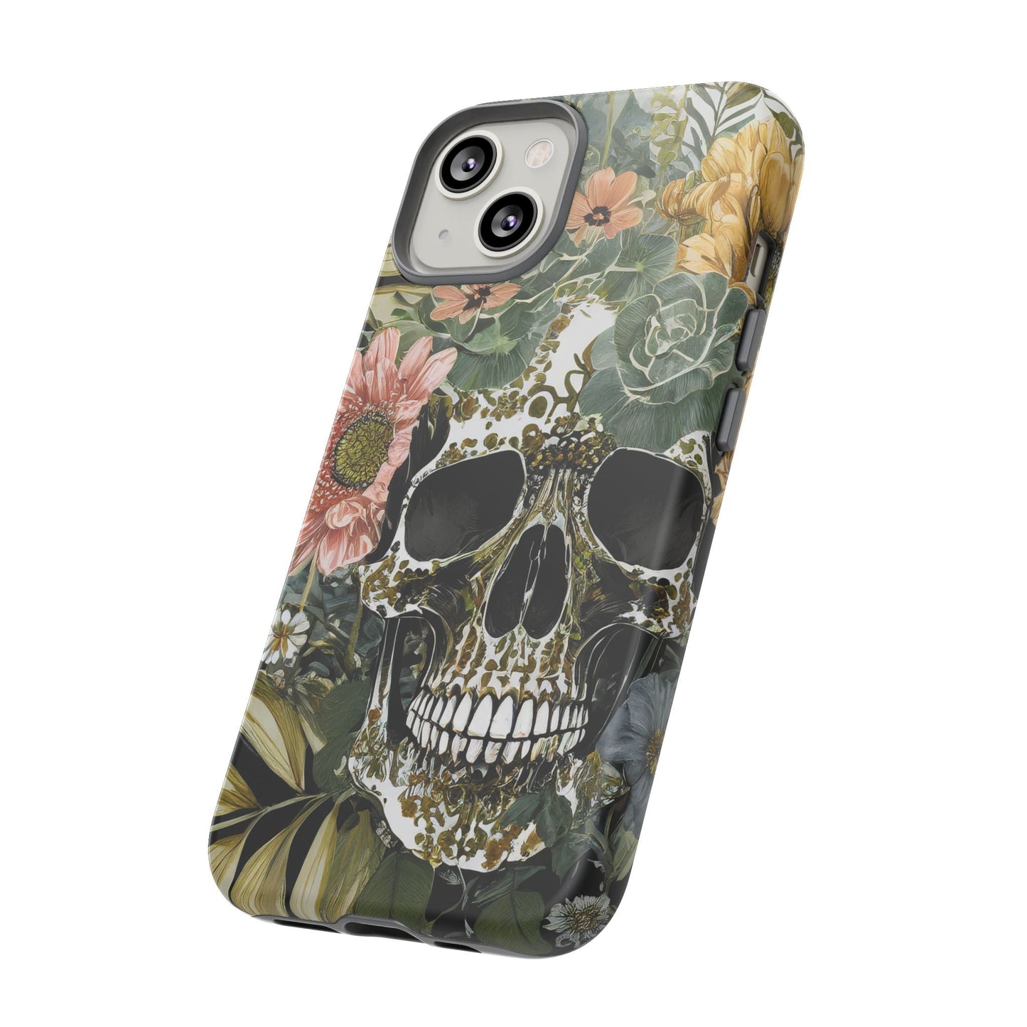 Floral Skull Tough Phone Case