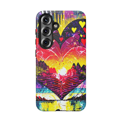 Vibrant Heart Sunset Tough Phone Case