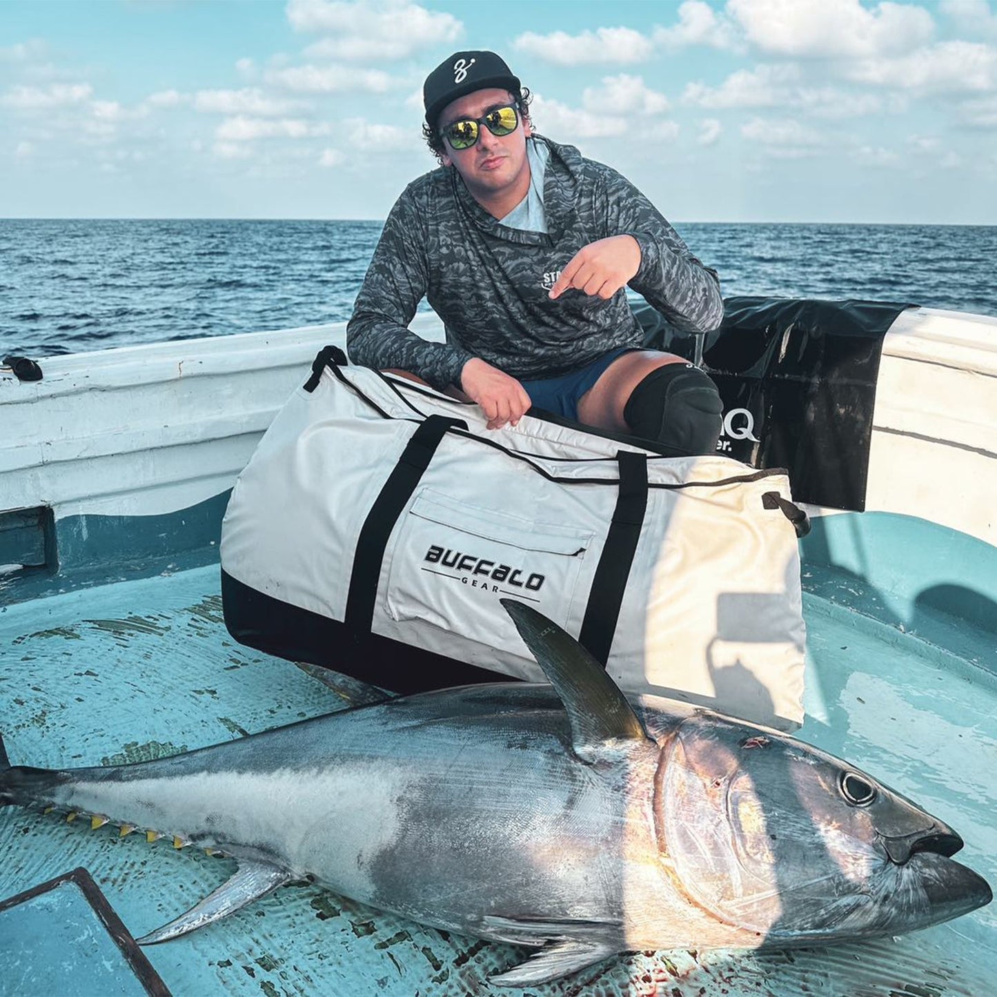 105QT Fish Cooler Bag with YKK Zipper, Flat Bottom