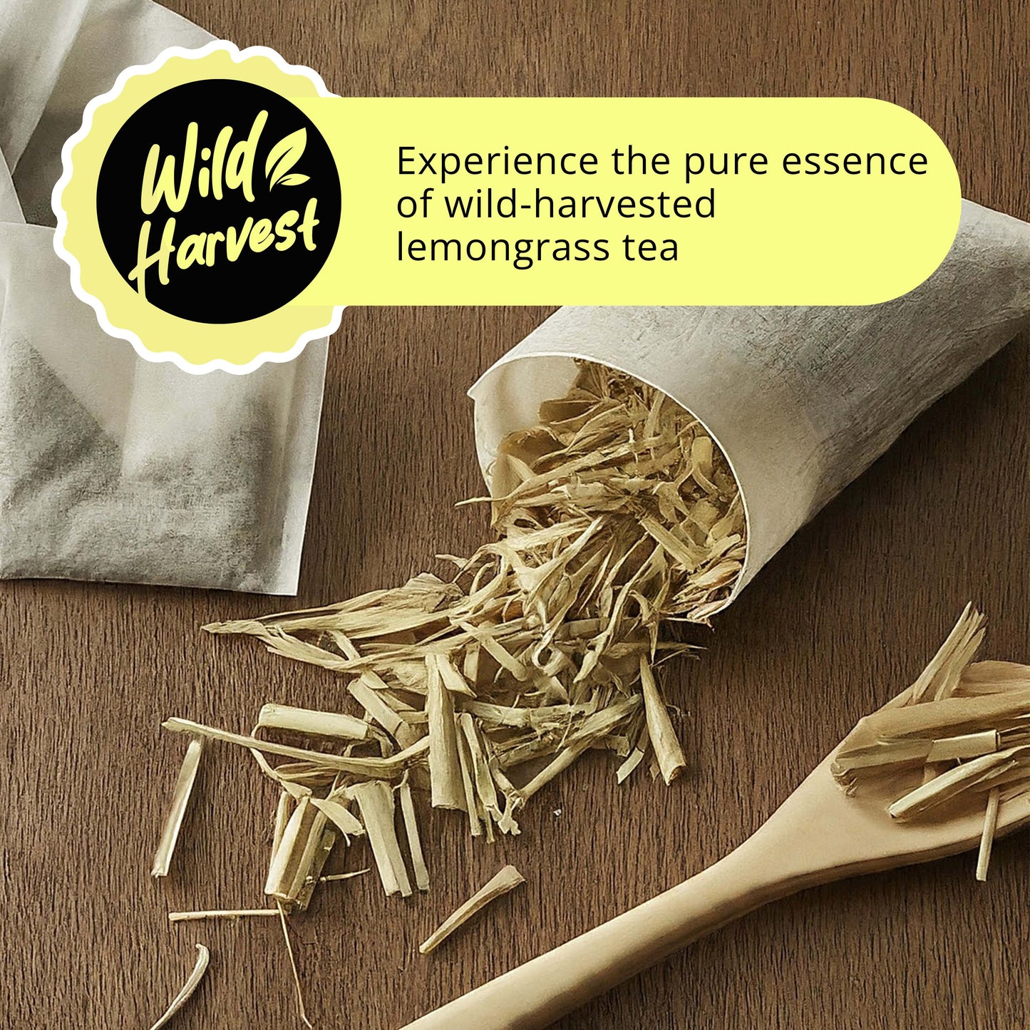 Akshit Lemongrass Tea | 75 Tea Bags from 100% Pure Lemongrass Leaves - Relaxing Tea, Brew Hot or Iced Tea | NON-GMO, Caffeine-Free.