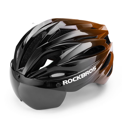 ROCKBROS Trail Helmet with Magnetic Goggles, Ionic+® Technology, and Adjustable Fit