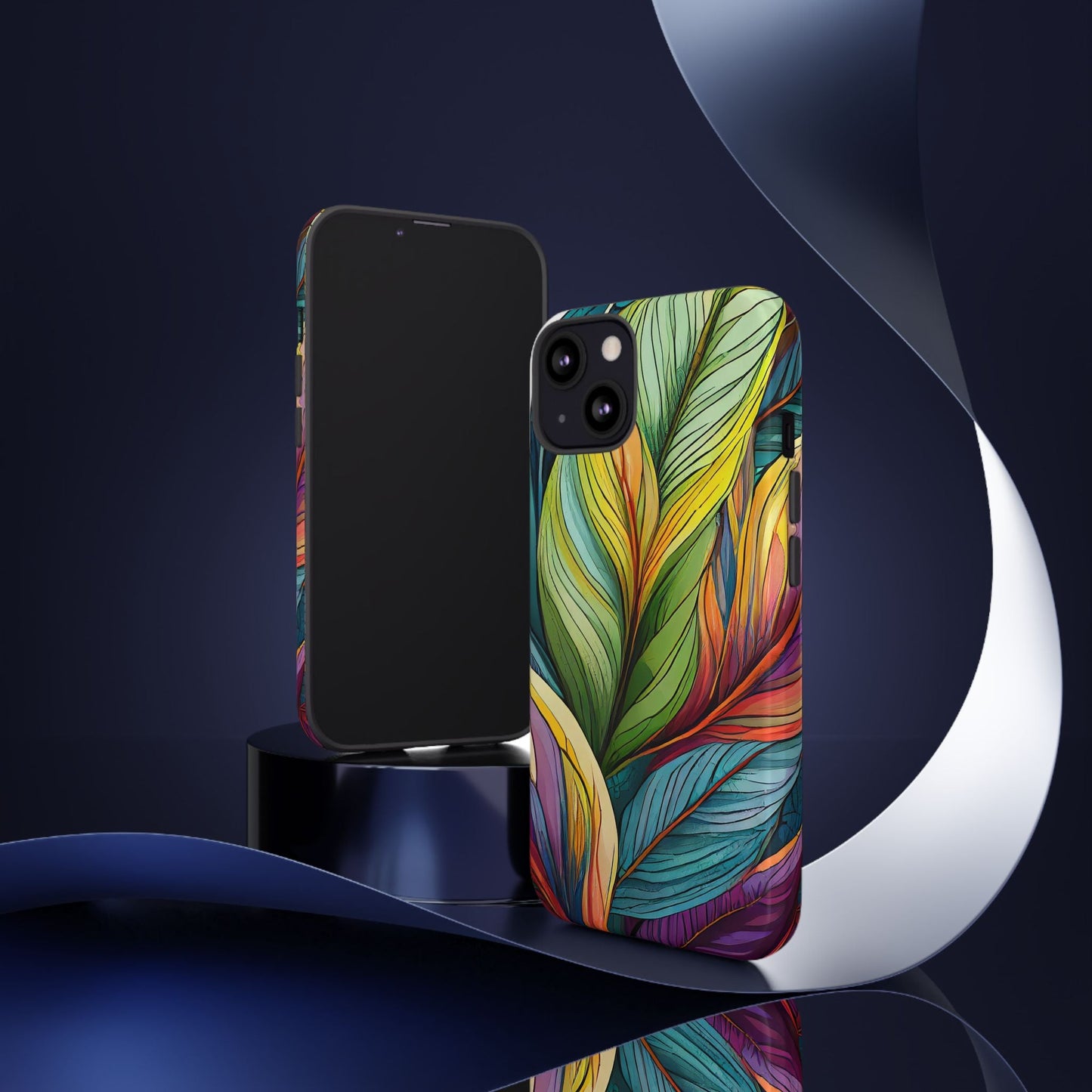 Vibrant Tropical Leaf Tough Phone Case
